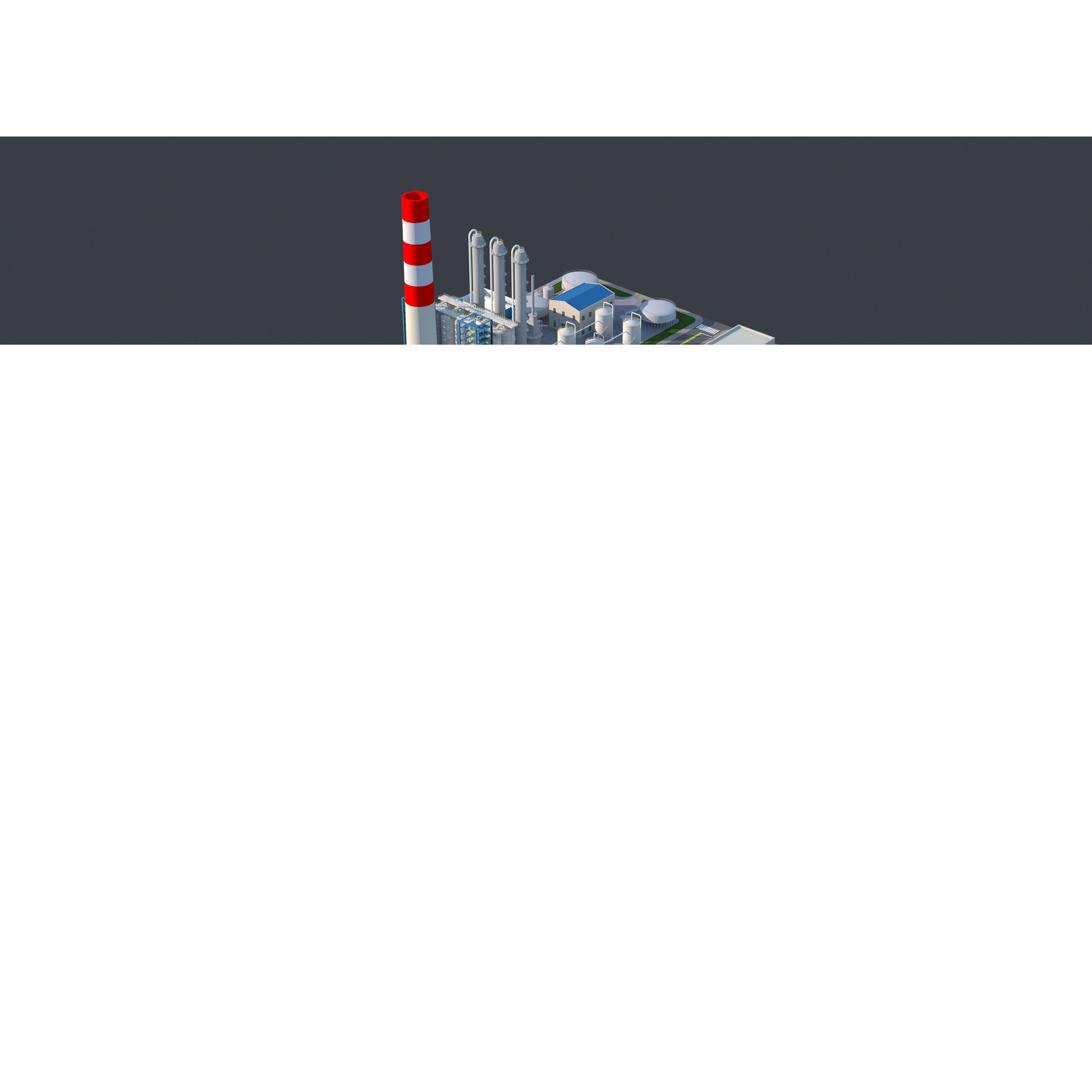 Huge Refinery - Game-Ready 3D Model - View 7