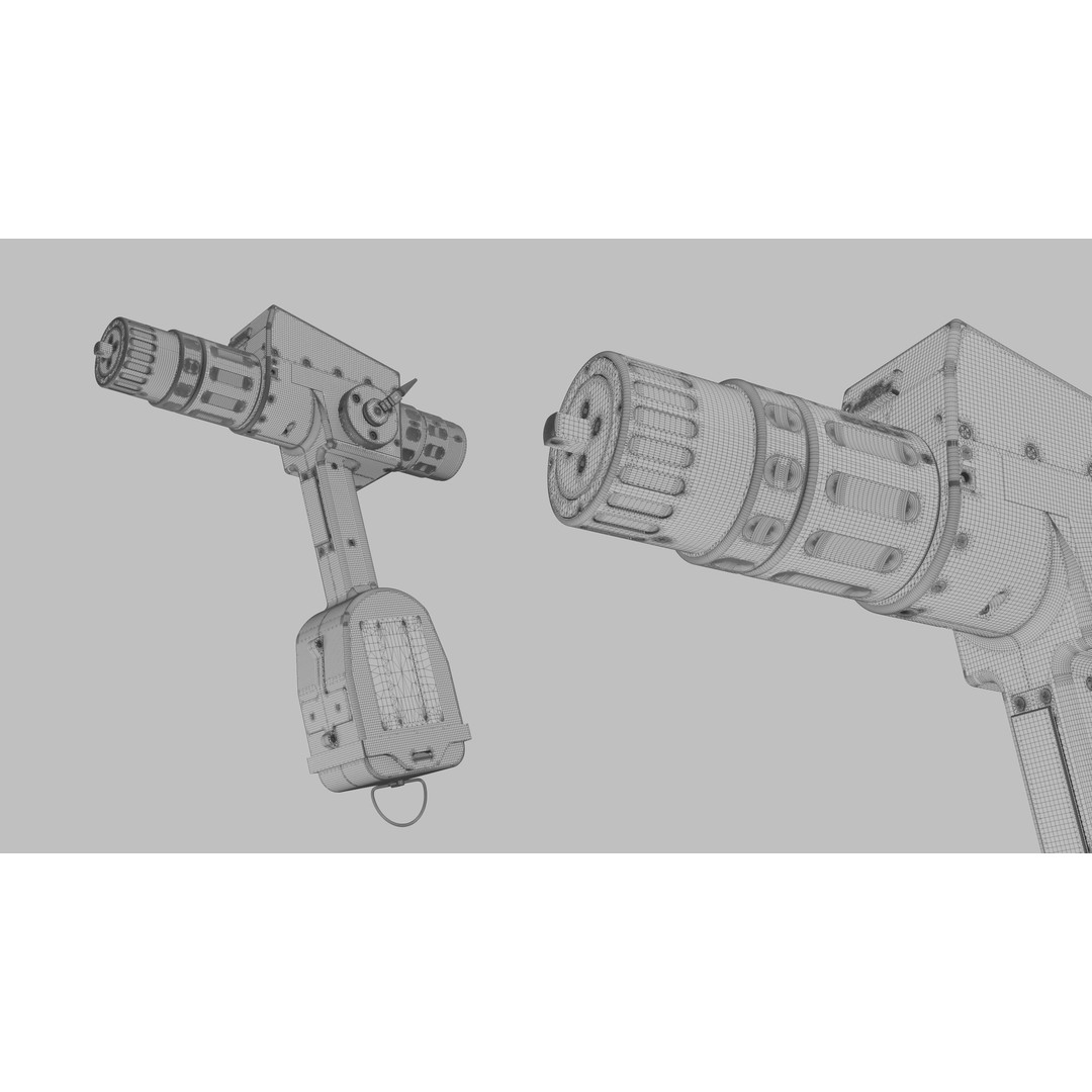 NASA EVA Pistol Grip Tool 3D Model – High Poly PBR Asset, FBX, OBJ
