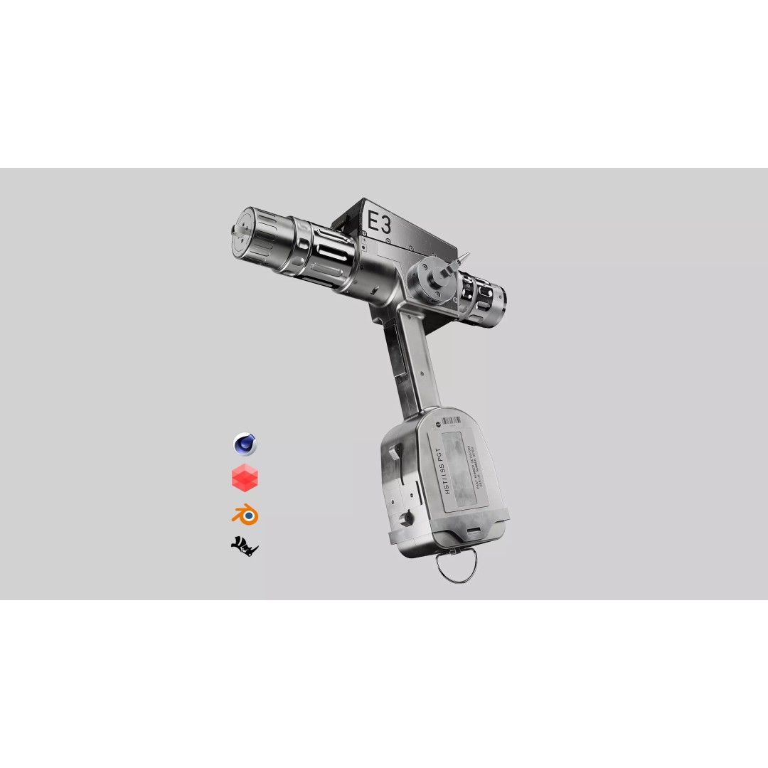 NASA EVA Pistol Grip Tool 3D Model – High Poly PBR Asset, FBX, OBJ - View 2