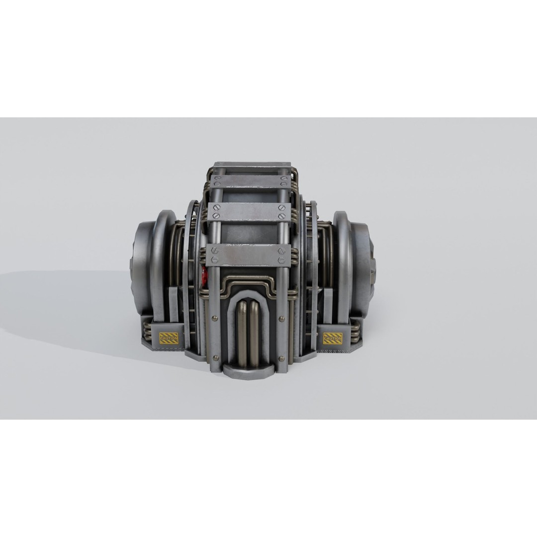Industrial Generator 3D Model – Low Poly Game Asset, PBR Textures - View 13