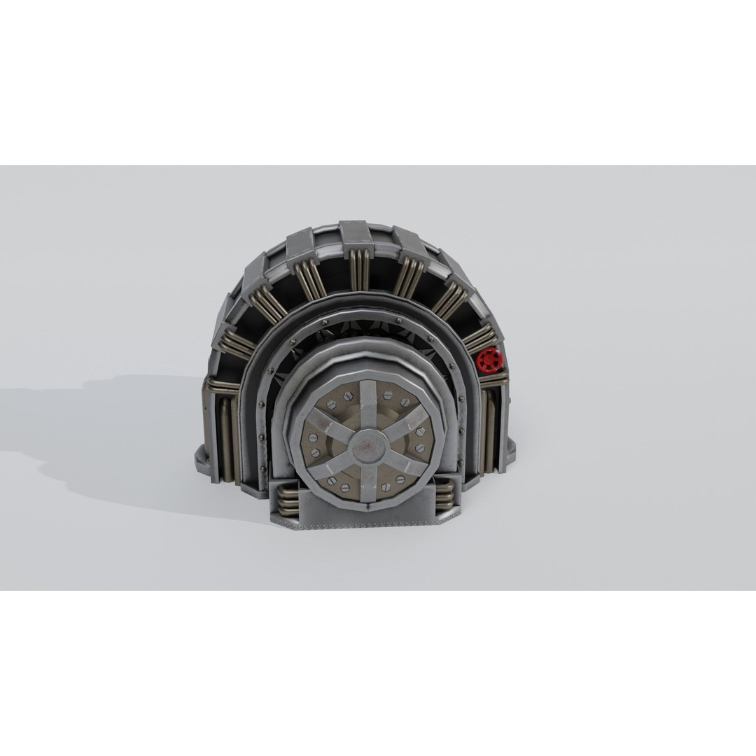 Industrial Generator 3D Model – Low Poly Game Asset, PBR Textures - View 17