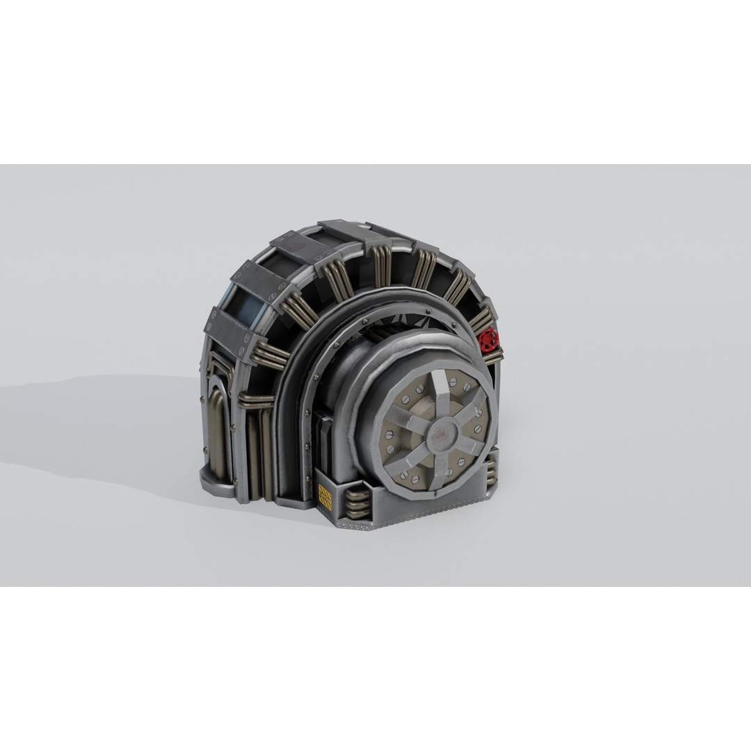 Industrial Generator 3D Model – Low Poly Game Asset, PBR Textures - View 18