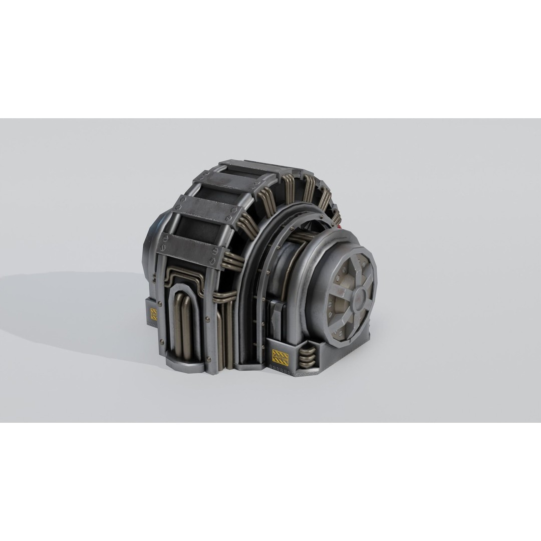 Industrial Generator 3D Model – Low Poly Game Asset, PBR Textures - View 19