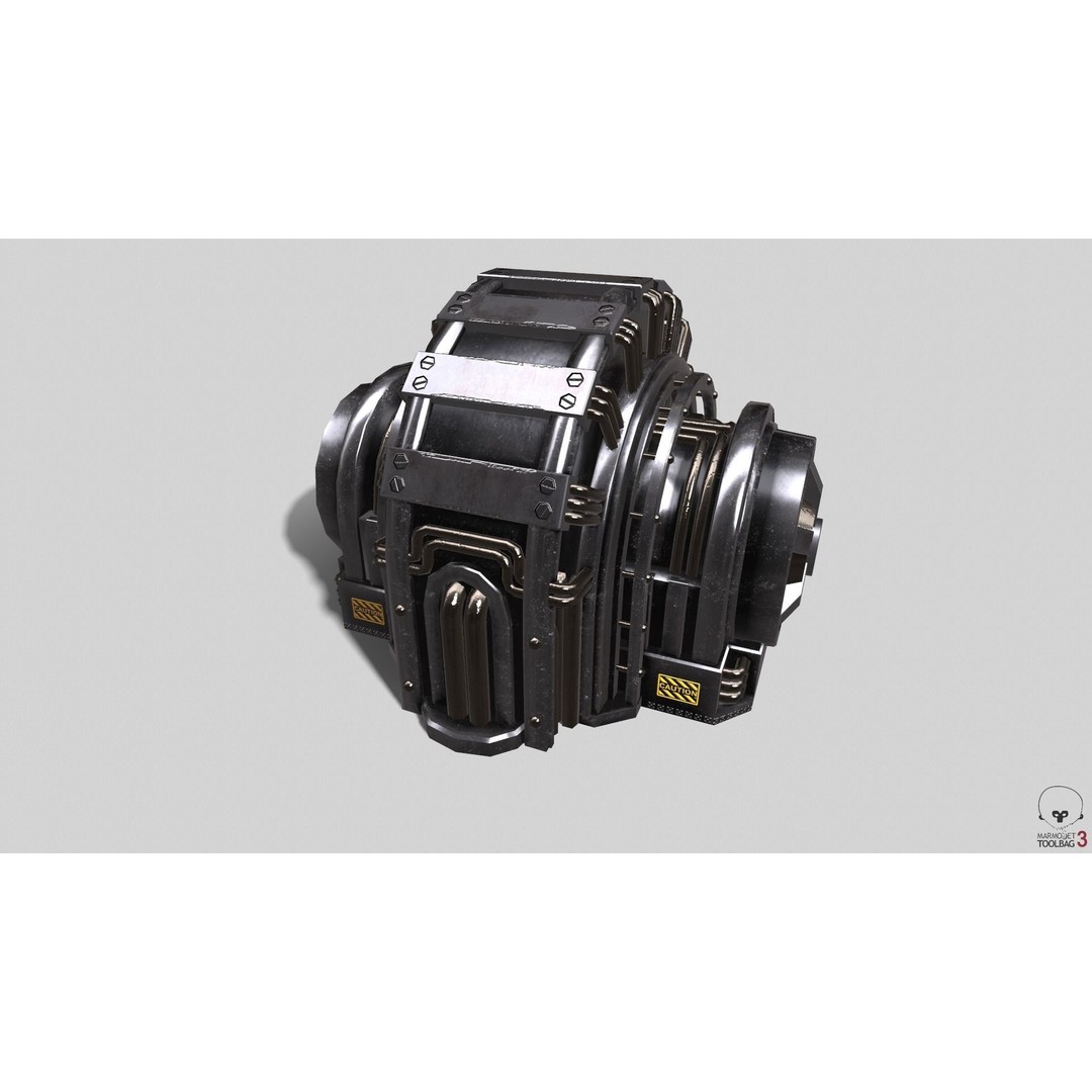 Industrial Generator 3D Model – Low Poly Game Asset, PBR Textures - View 22