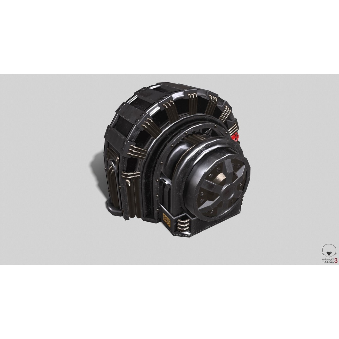 Industrial Generator 3D Model – Low Poly Game Asset, PBR Textures - View 23