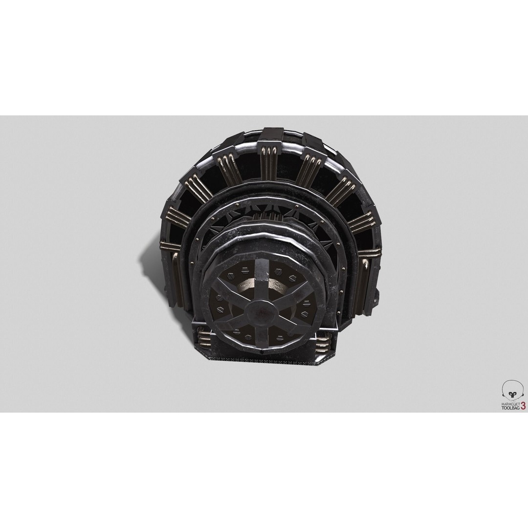 Industrial Generator 3D Model – Low Poly Game Asset, PBR Textures - View 24