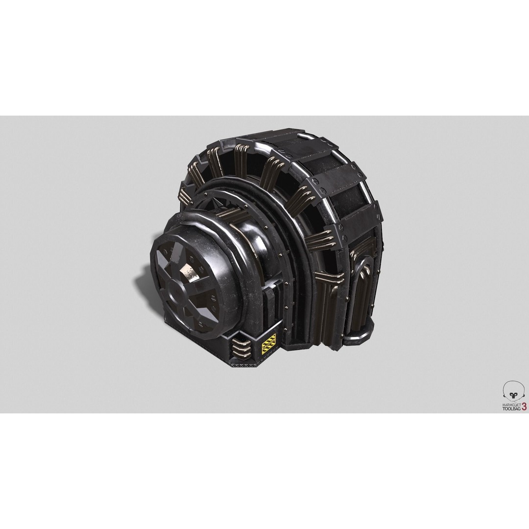 Industrial Generator 3D Model – Low Poly Game Asset, PBR Textures - View 25