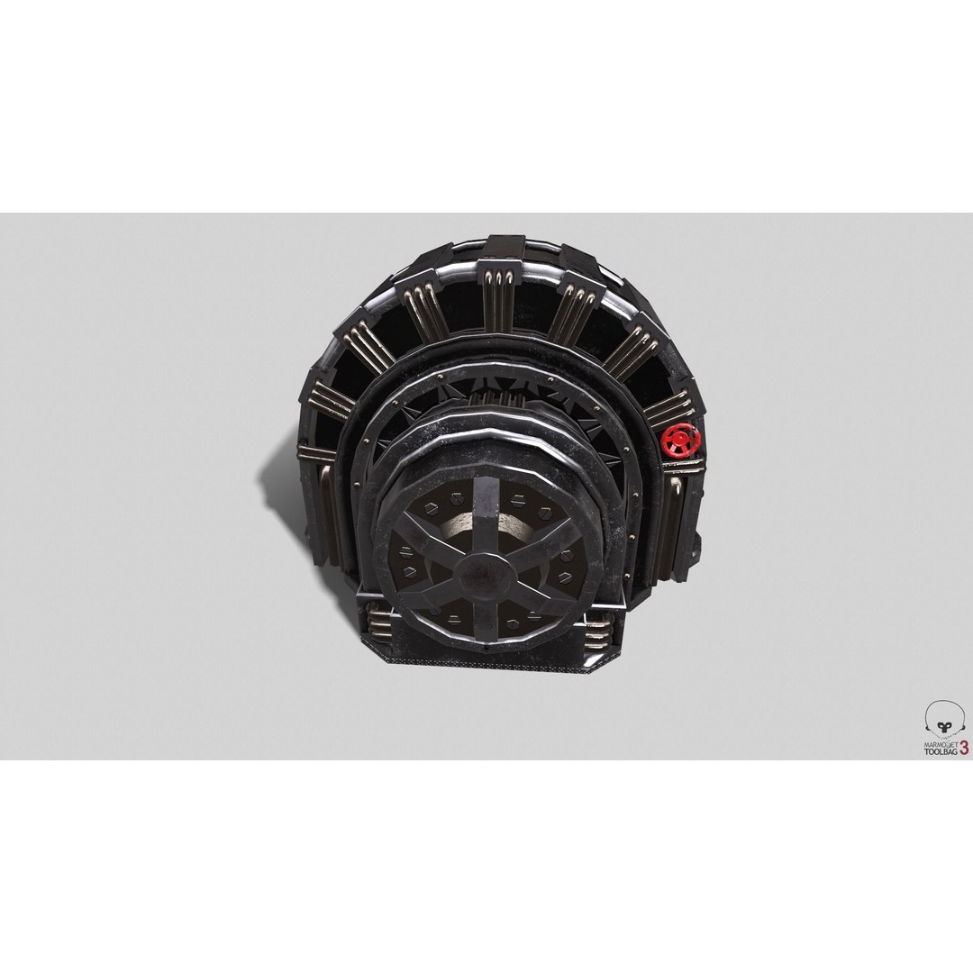 Industrial Generator 3D Model – Low Poly Game Asset, PBR Textures - View 26
