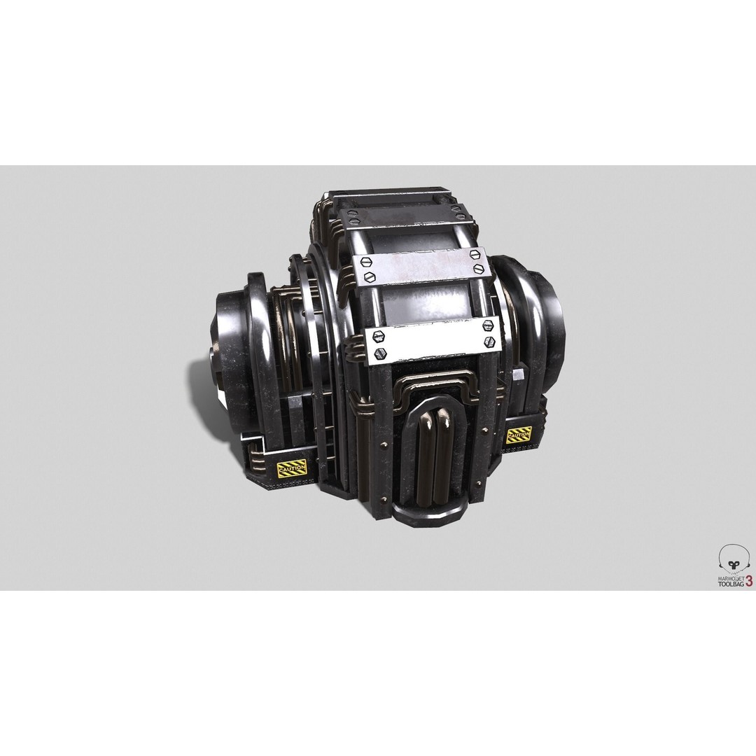 Industrial Generator 3D Model – Low Poly Game Asset, PBR Textures - View 27