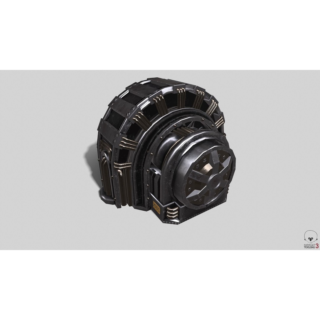 Industrial Generator 3D Model – Low Poly Game Asset, PBR Textures - View 28