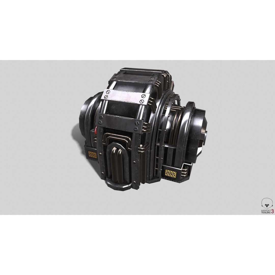 Industrial Generator 3D Model – Low Poly Game Asset, PBR Textures - View 29