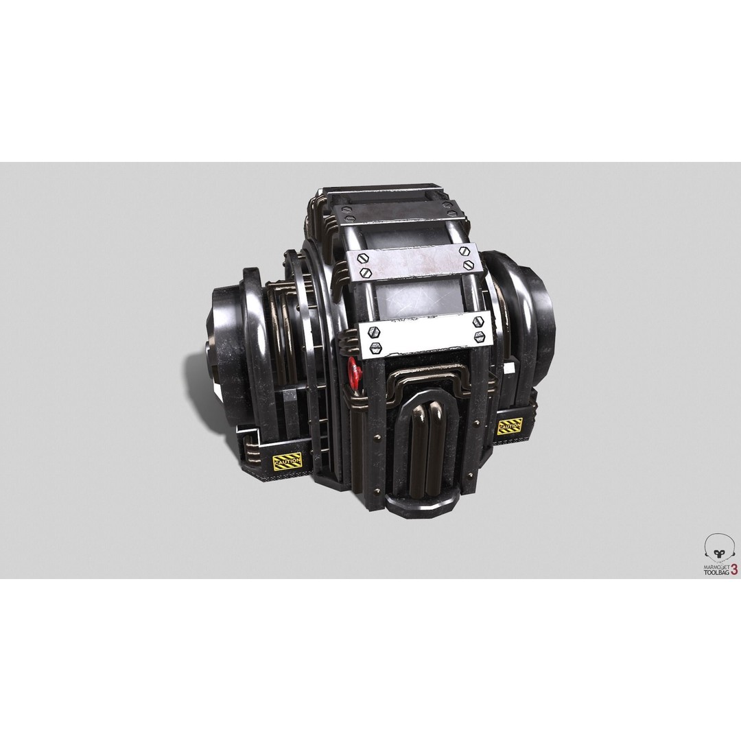 Industrial Generator 3D Model – Low Poly Game Asset, PBR Textures - View 30
