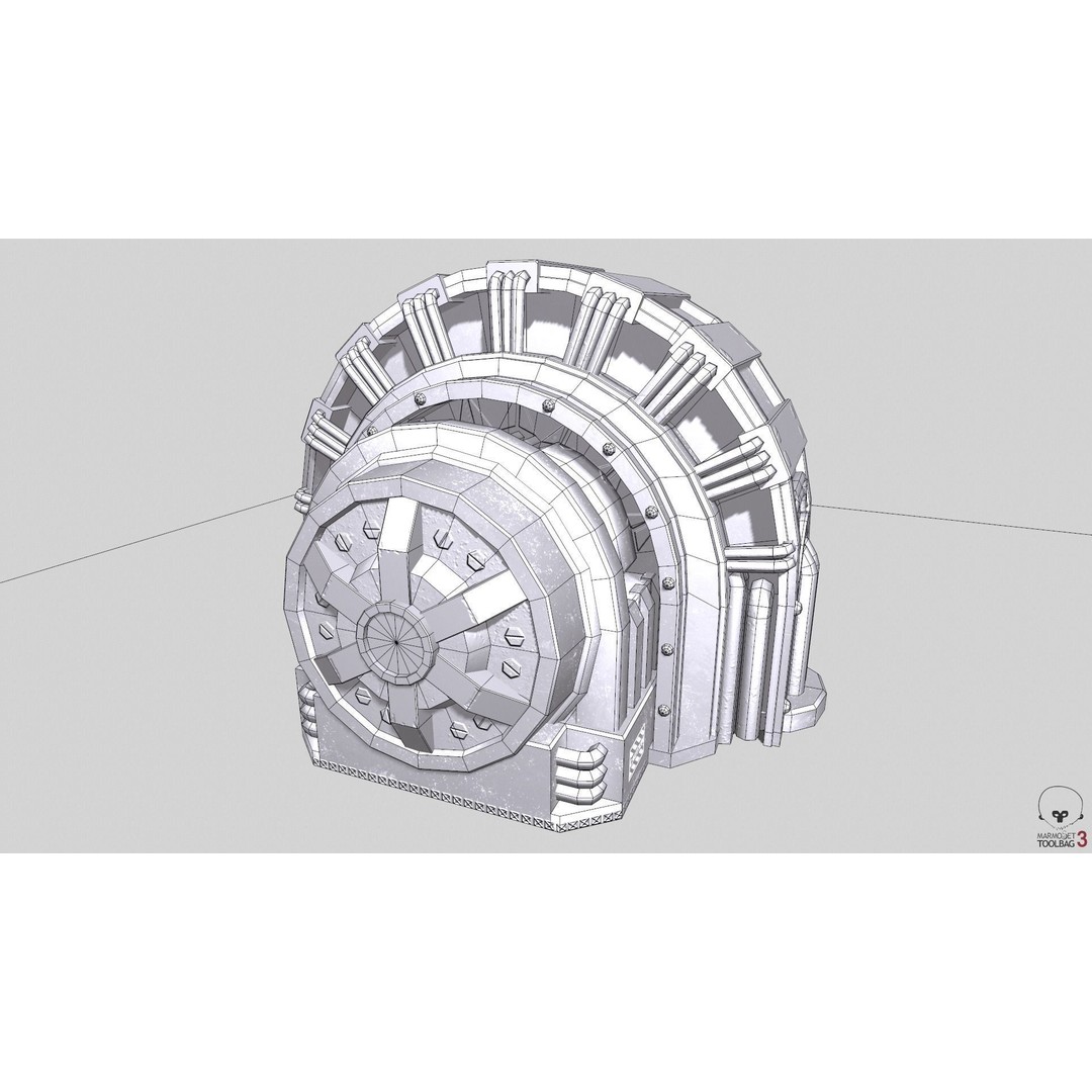 Industrial Generator 3D Model – Low Poly Game Asset, PBR Textures - View 31