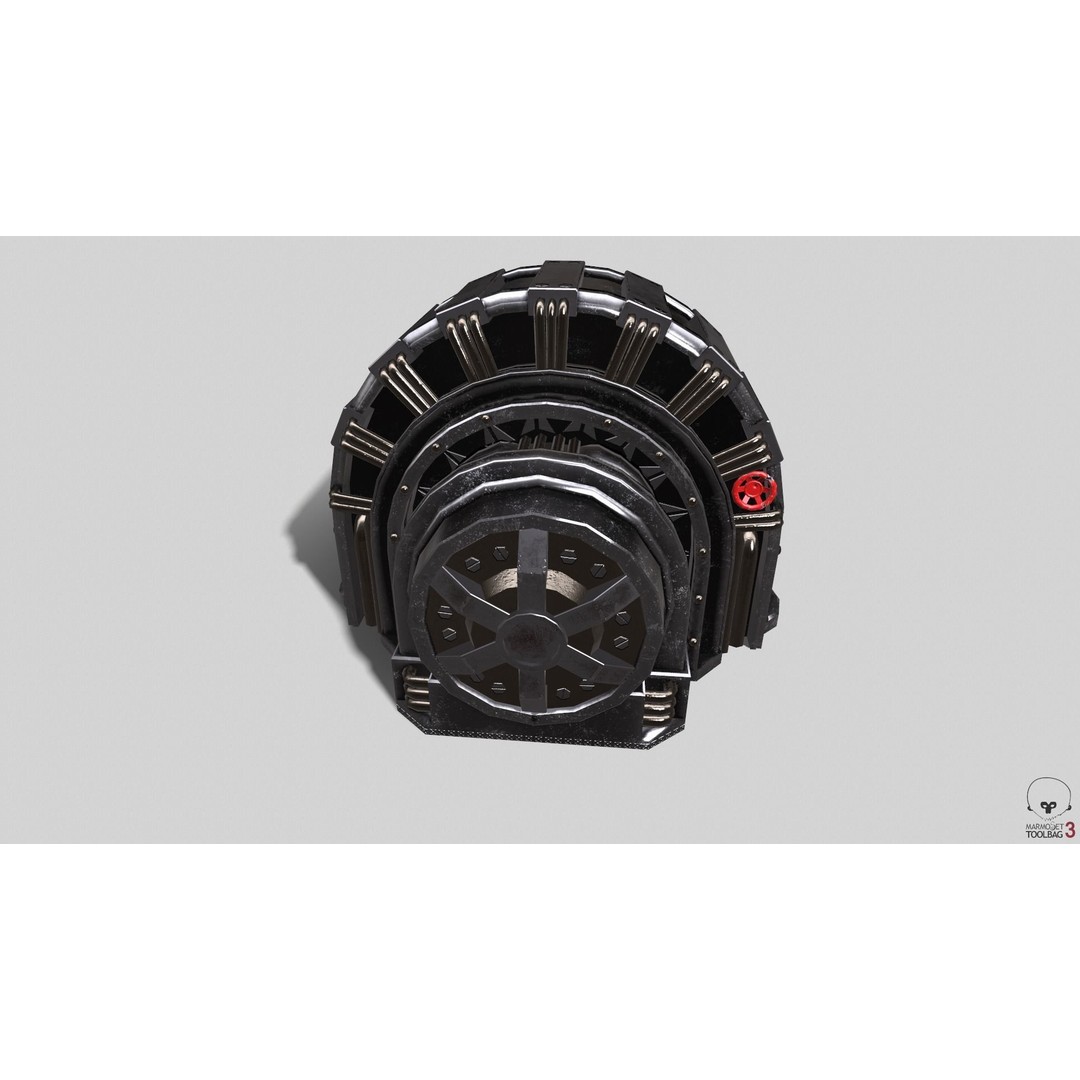 Industrial Generator 3D Model – Low Poly Game Asset, PBR Textures - View 33