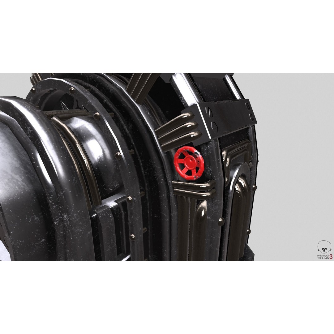 Industrial Generator 3D Model – Low Poly Game Asset, PBR Textures - View 34