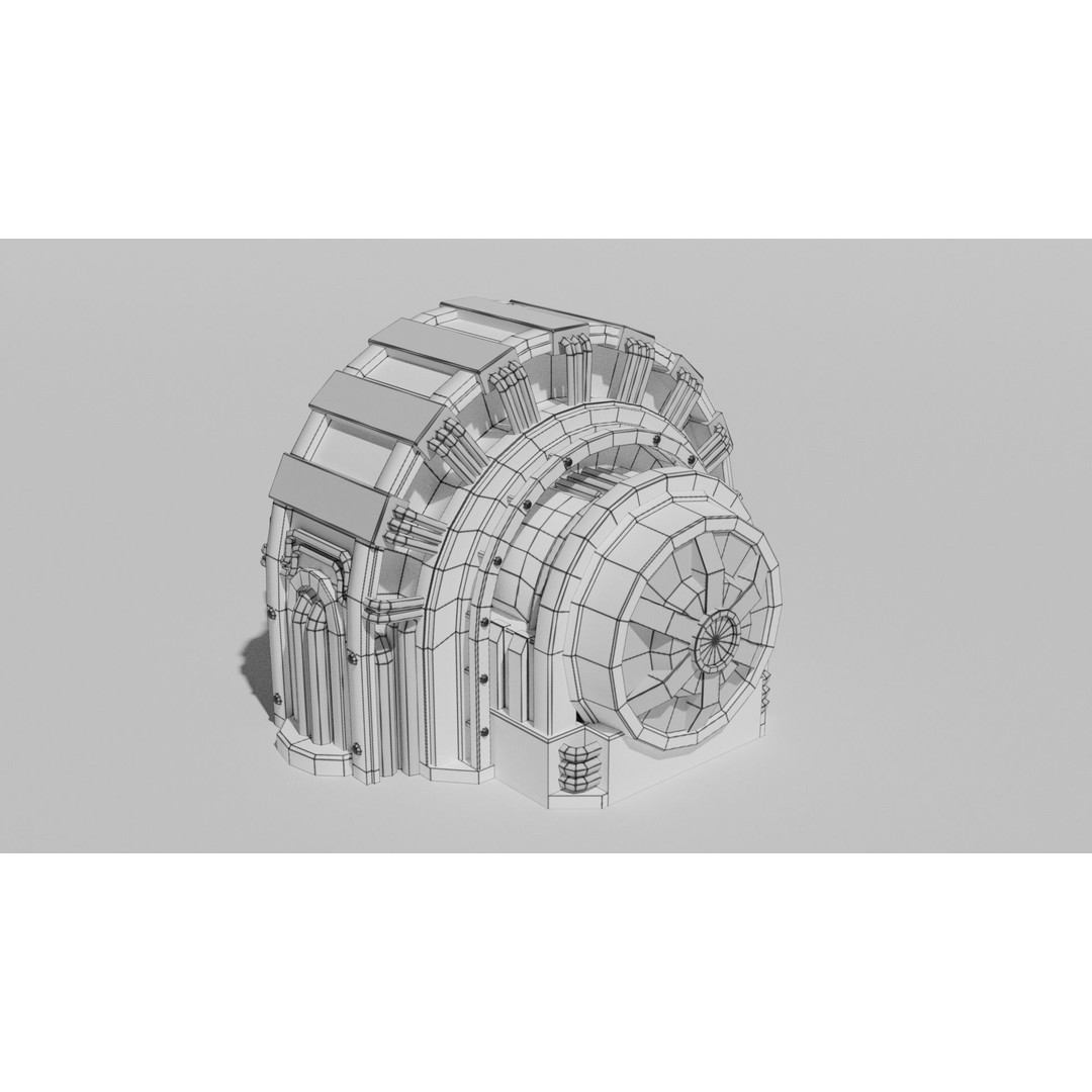 Industrial Generator 3D Model – Low Poly Game Asset, PBR Textures - View 6