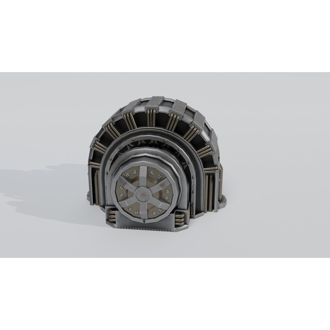 Industrial Generator 3D Model – Low Poly Game Asset, PBR Textures - View 9
