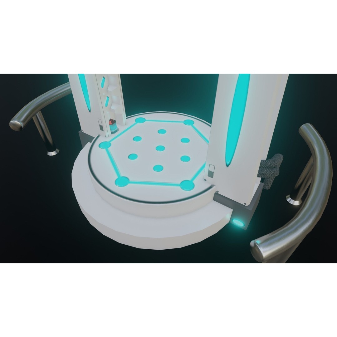 Portal Gate 3D Model – Low Poly Sci-Fi Teleporter with PBR Textures - View 10