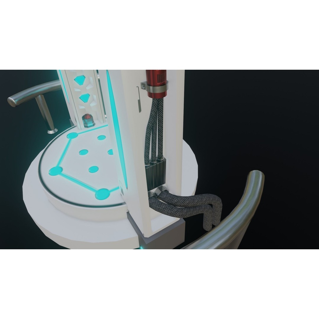 Portal Gate 3D Model – Low Poly Sci-Fi Teleporter with PBR Textures - View 12