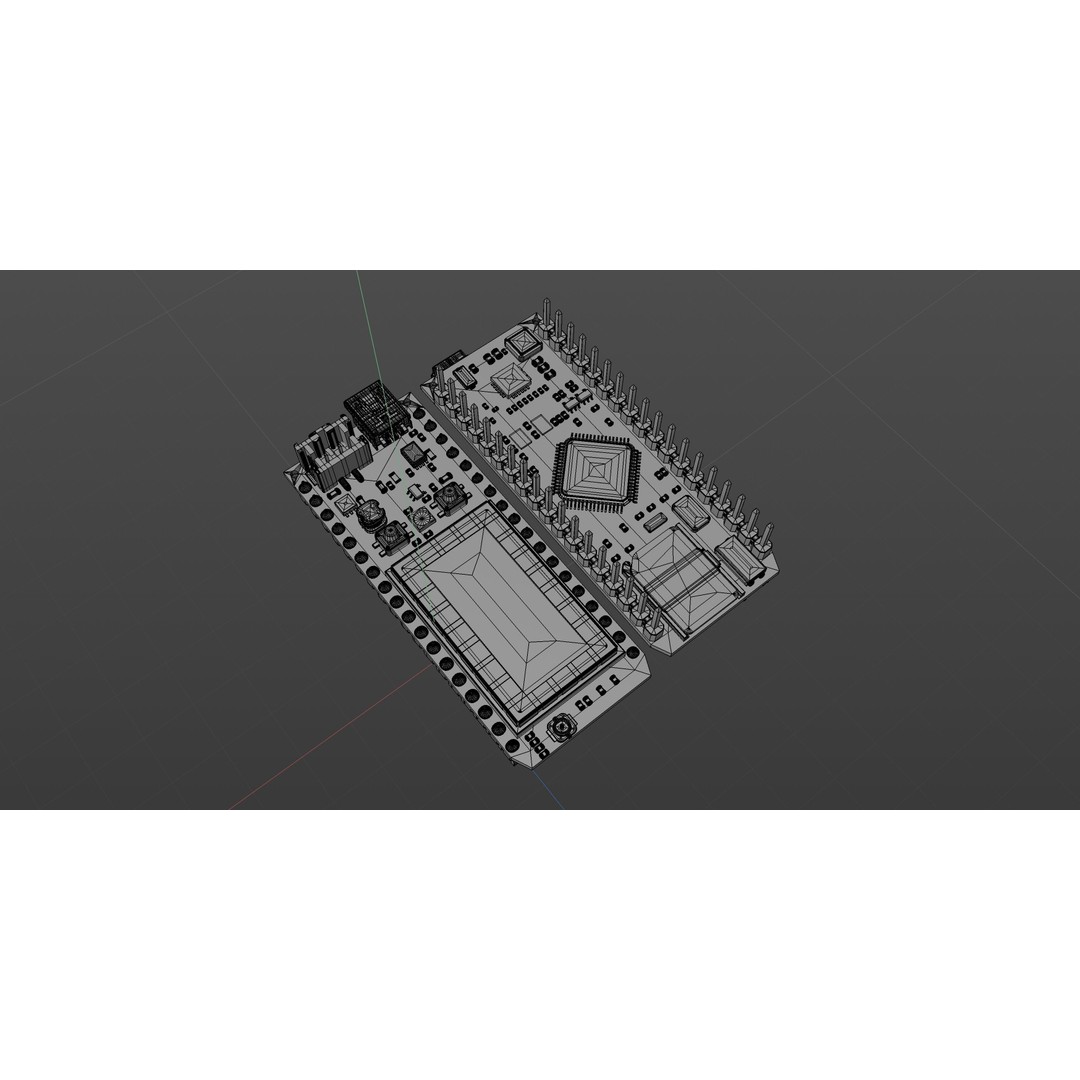 Circuit Board 3D Model – Low Poly Game Asset, FBX, PBR Textures