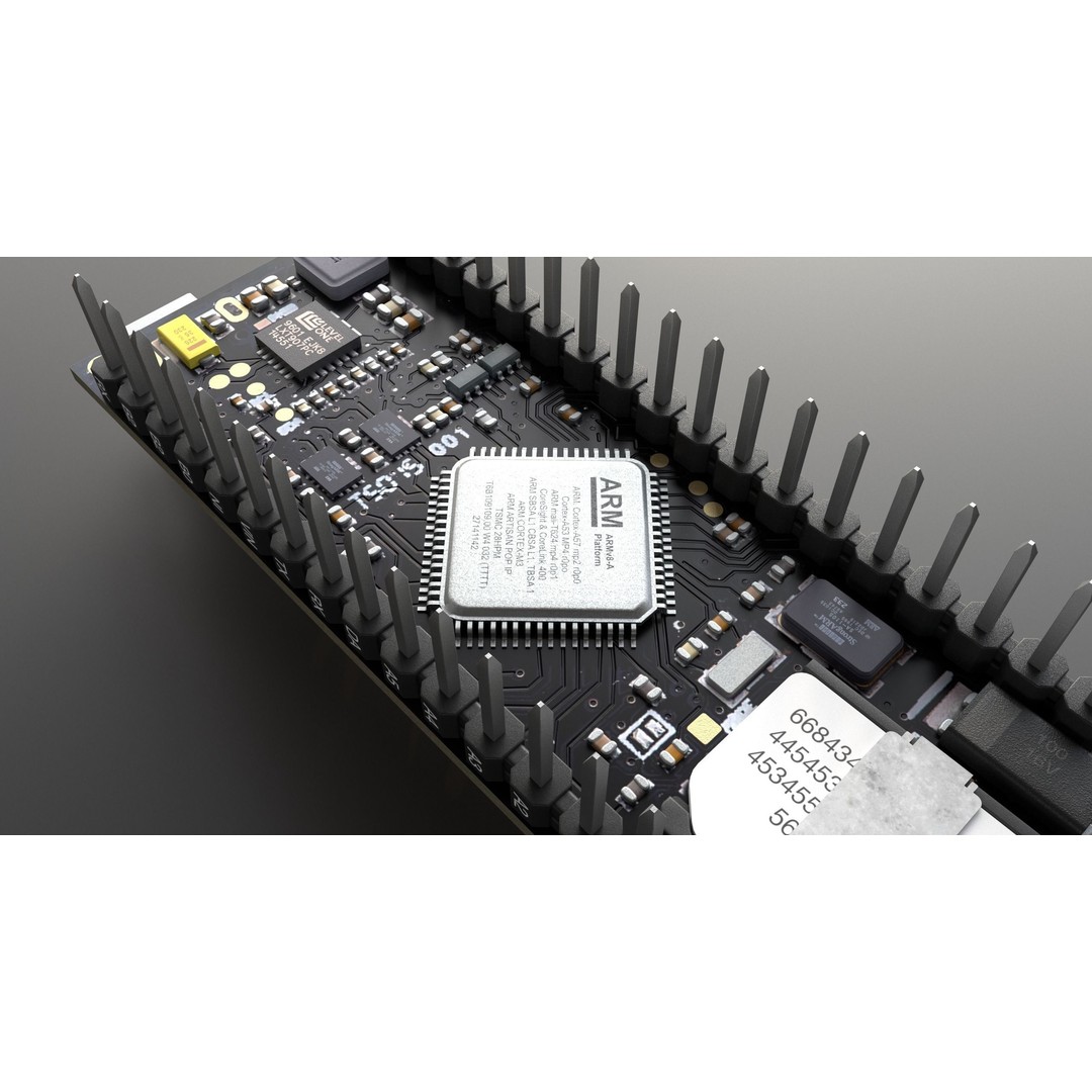 Circuit Board 3D Model – Low Poly Game Asset, FBX, PBR Textures - View 5