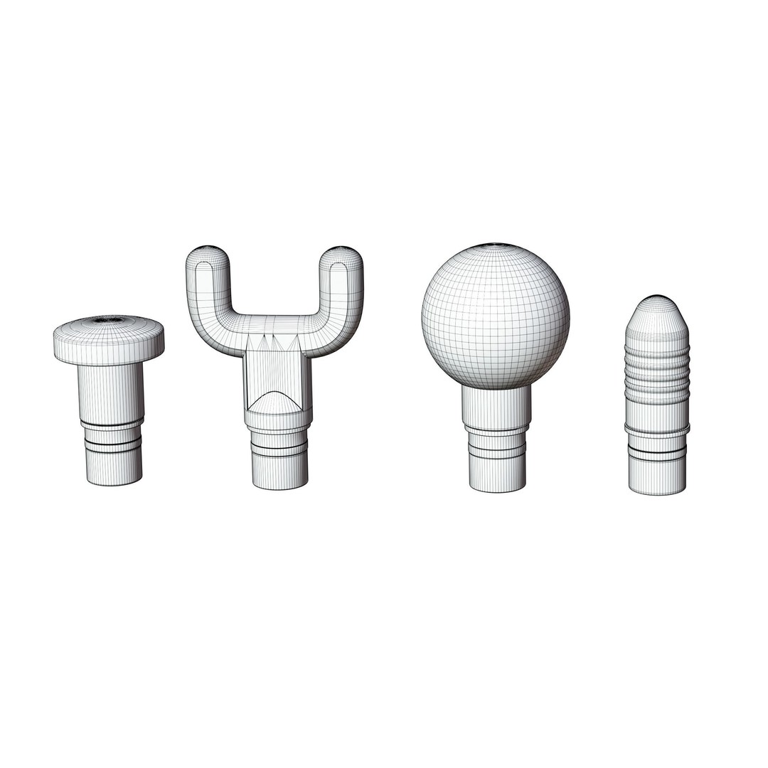 Massage Gun 3D Model – High-Quality Polygonal Mesh, FBX, Blender - View 11