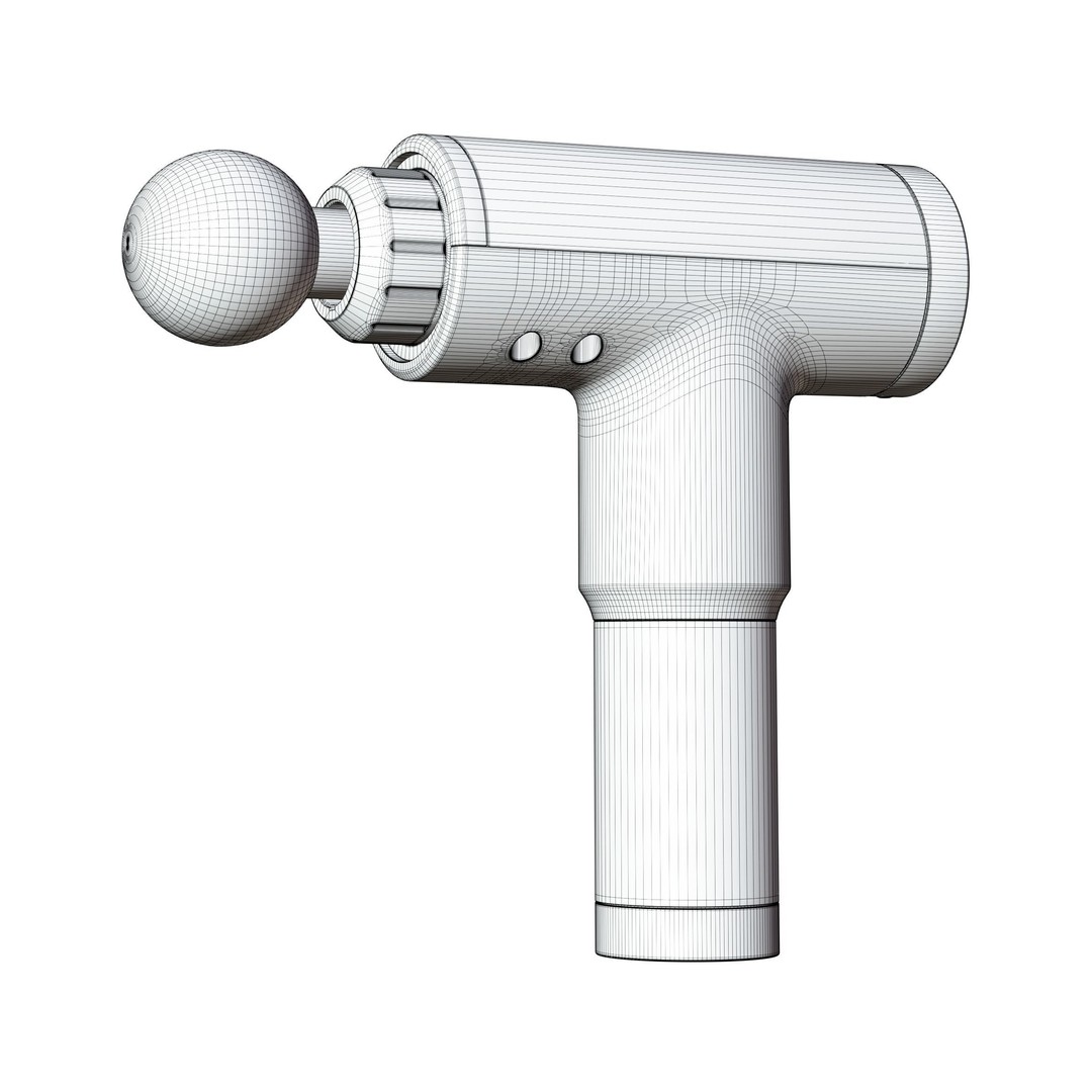 Massage Gun 3D Model – High-Quality Polygonal Mesh, FBX, Blender - View 12