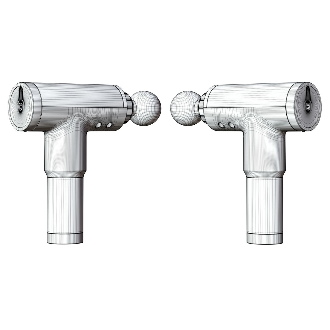 Massage Gun 3D Model – High-Quality Polygonal Mesh, FBX, Blender - View 13