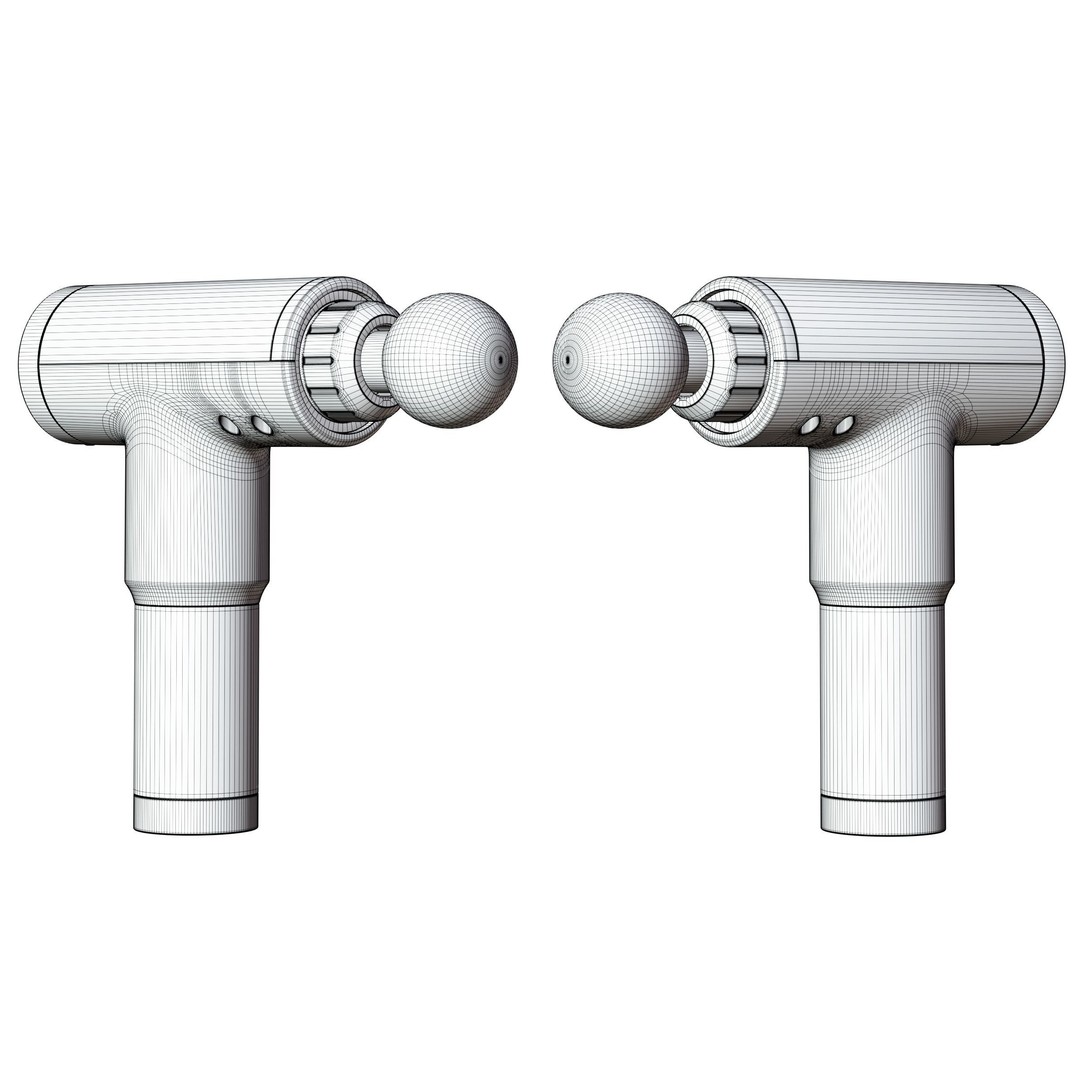 Massage Gun 3D Model – High-Quality Polygonal Mesh, FBX, Blender - View 14