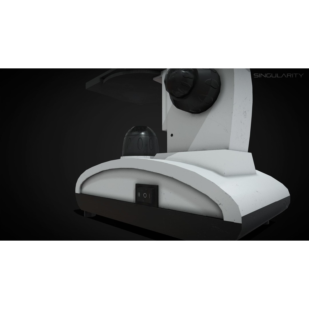 Invert Light Microscope 3D Model – Low Poly PBR Rigged Asset, FBX - View 10