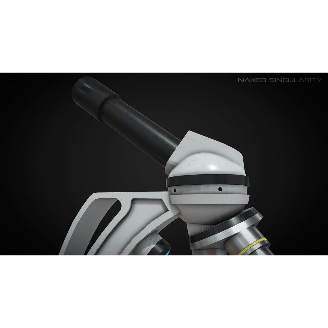 Invert Light Microscope 3D Model – Low Poly PBR Rigged Asset, FBX - View 7