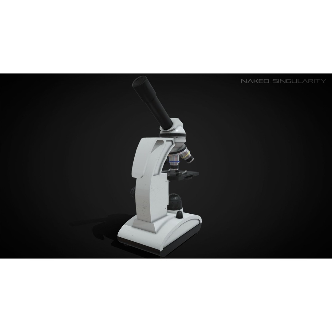 Invert Light Microscope 3D Model – Low Poly PBR Rigged Asset, FBX - View 8