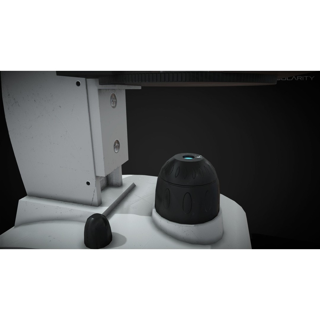 Invert Light Microscope 3D Model – Low Poly PBR Rigged Asset, FBX - View 9