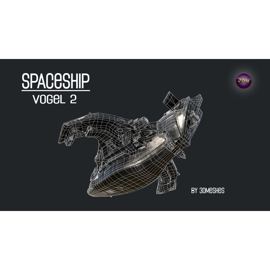 Vogel 2 Spaceship 3D Model – Low Poly PBR Game Asset, FBX