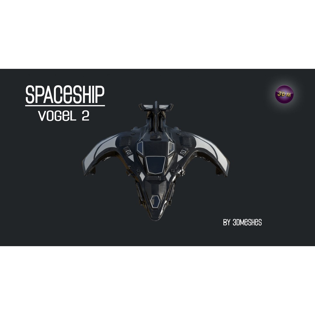 Vogel 2 Spaceship 3D Model – Low Poly PBR Game Asset, FBX - View 12