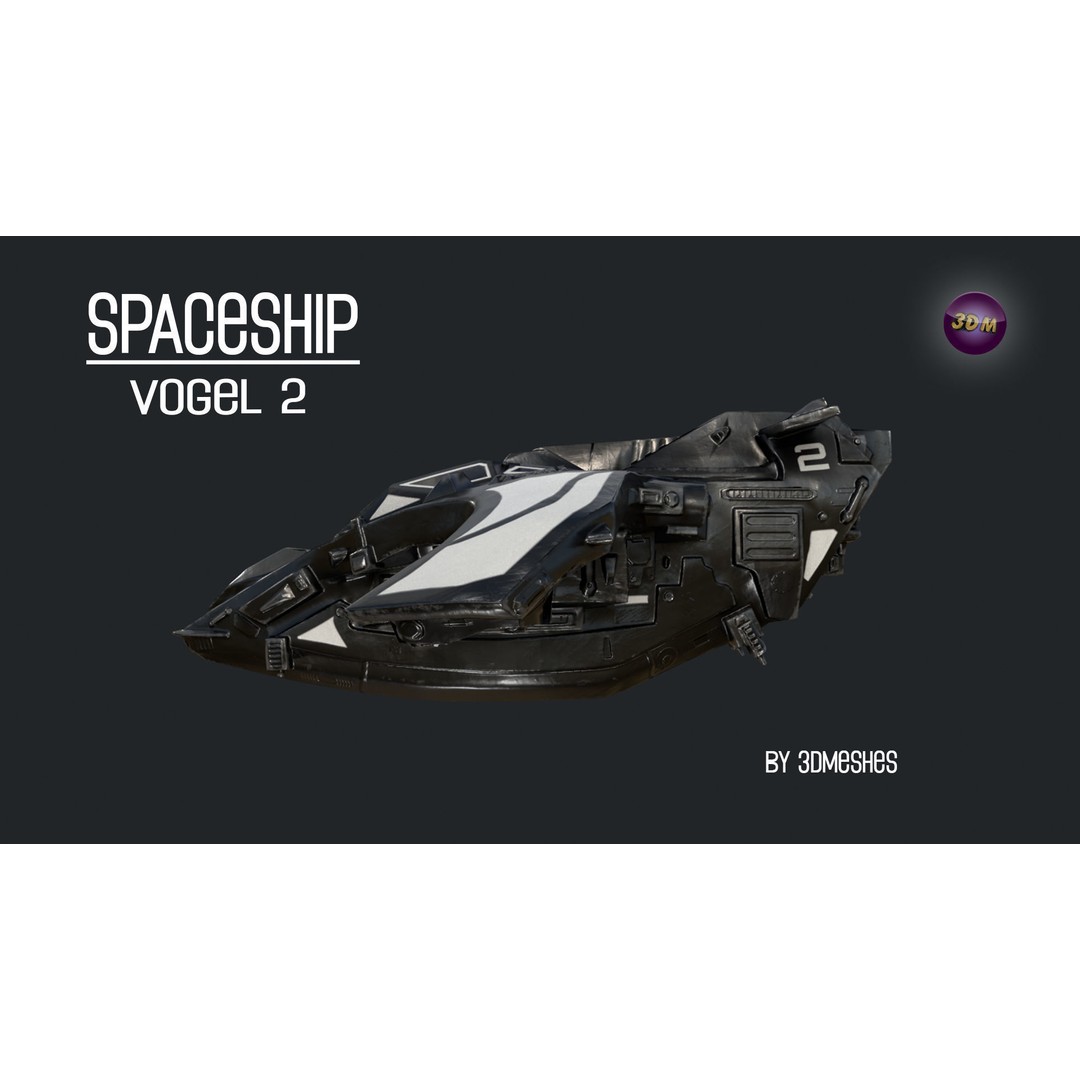 Vogel 2 Spaceship 3D Model – Low Poly PBR Game Asset, FBX - View 14