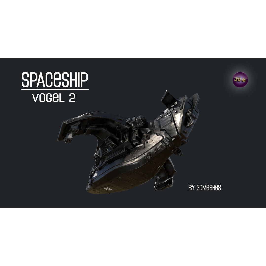 Vogel 2 Spaceship 3D Model – Low Poly PBR Game Asset, FBX - View 16