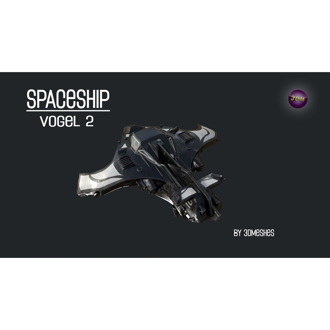 Vogel 2 Spaceship 3D Model – Low Poly PBR Game Asset, FBX - View 6