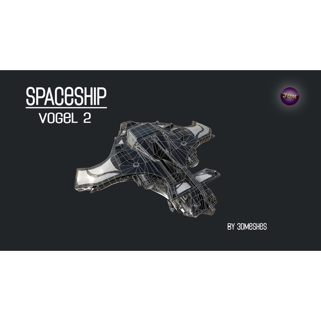 Vogel 2 Spaceship 3D Model – Low Poly PBR Game Asset, FBX - View 7