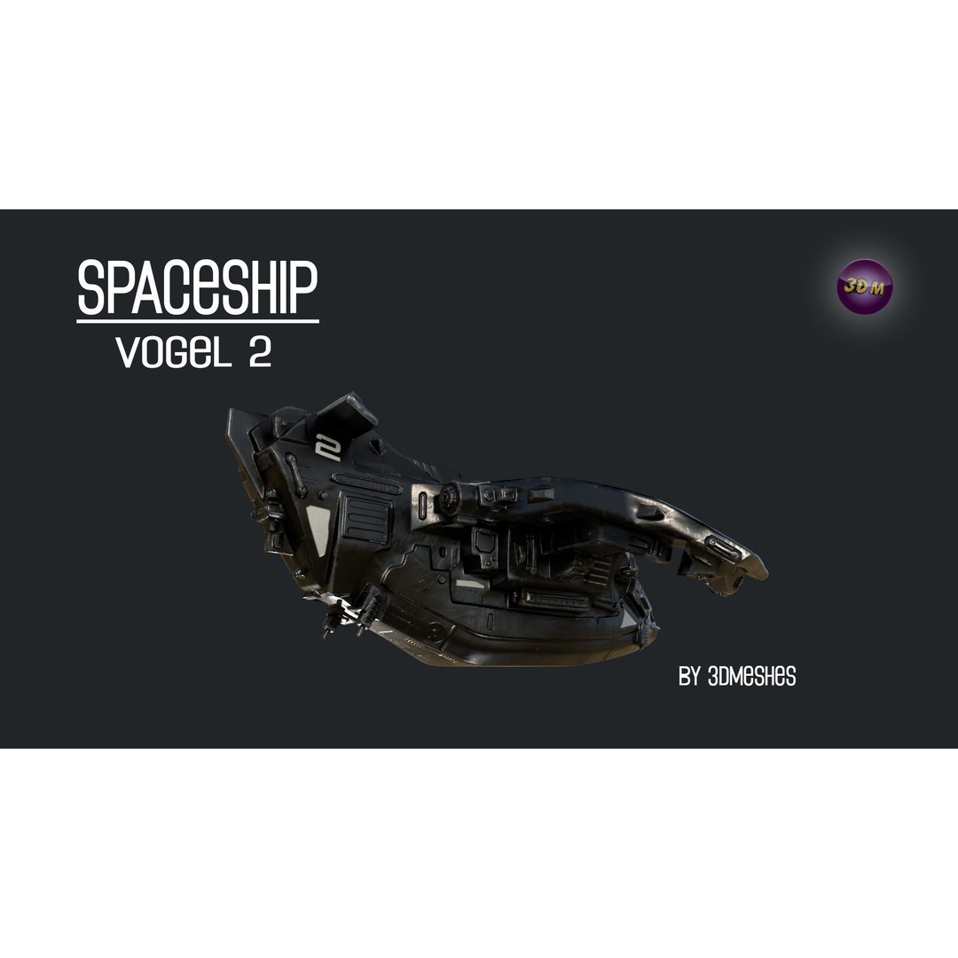 Vogel 2 Spaceship 3D Model – Low Poly PBR Game Asset, FBX - View 8