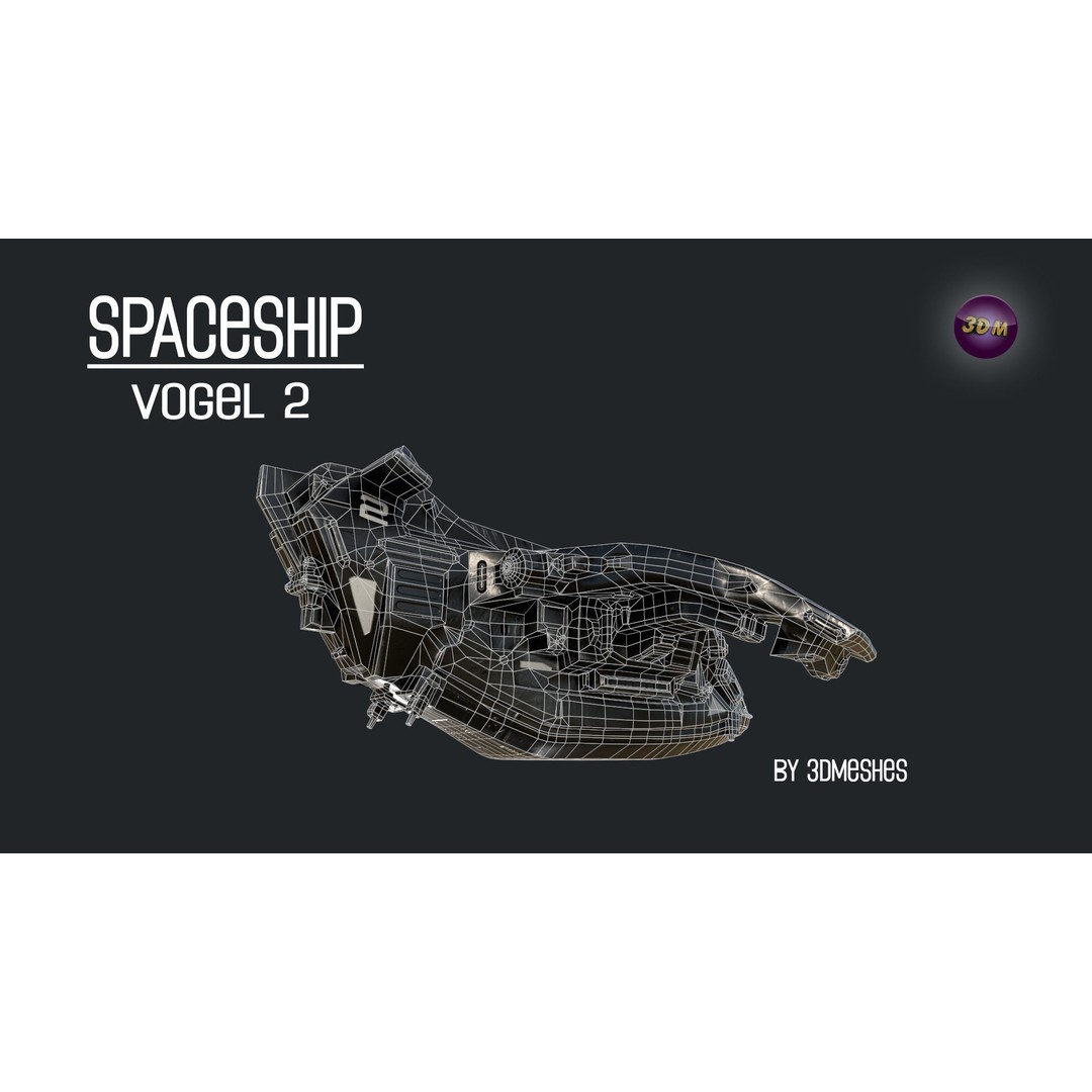Vogel 2 Spaceship 3D Model – Low Poly PBR Game Asset, FBX - View 9