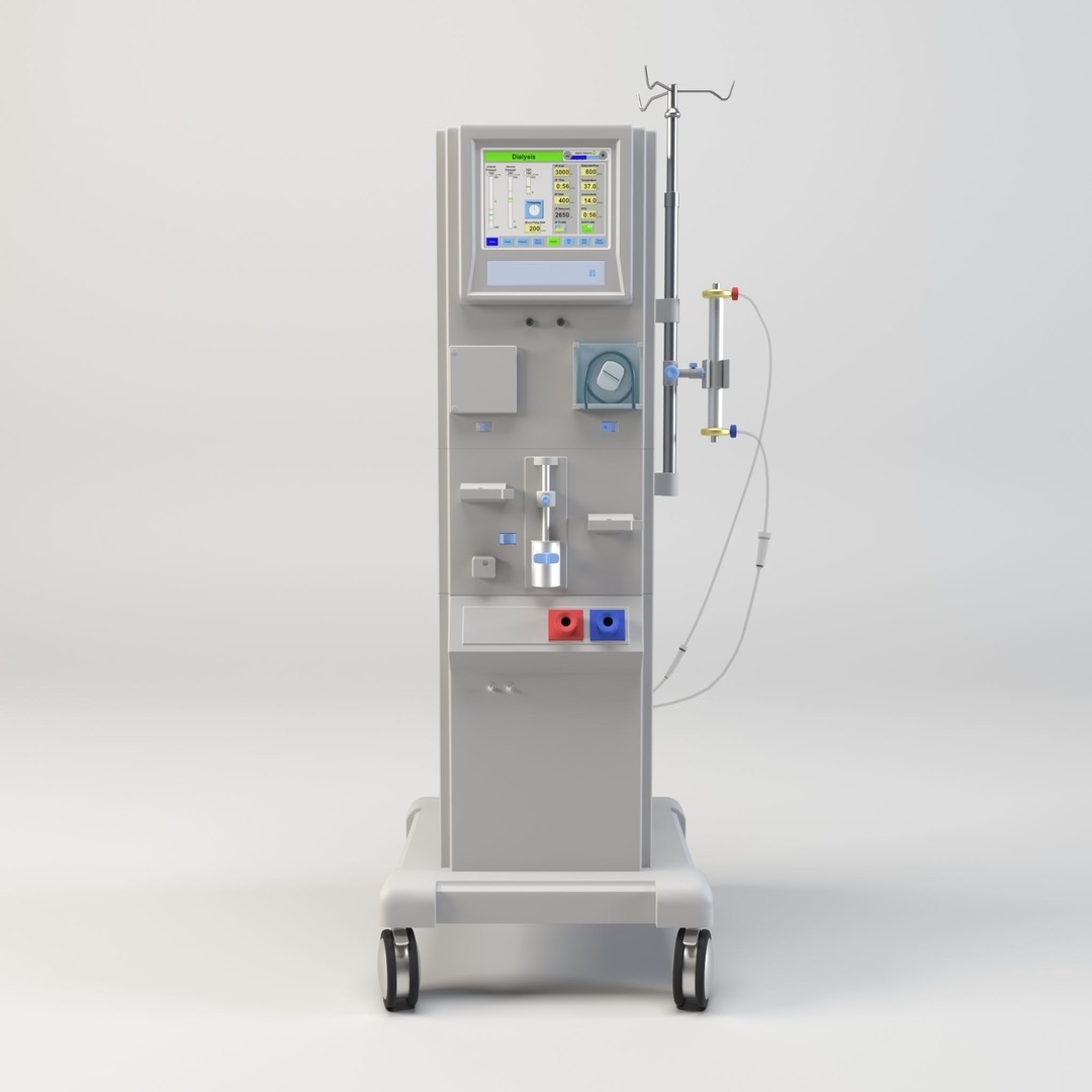 Dialysis Machine 3D Model – Low Poly Medical Device, FBX, PBR - View 5