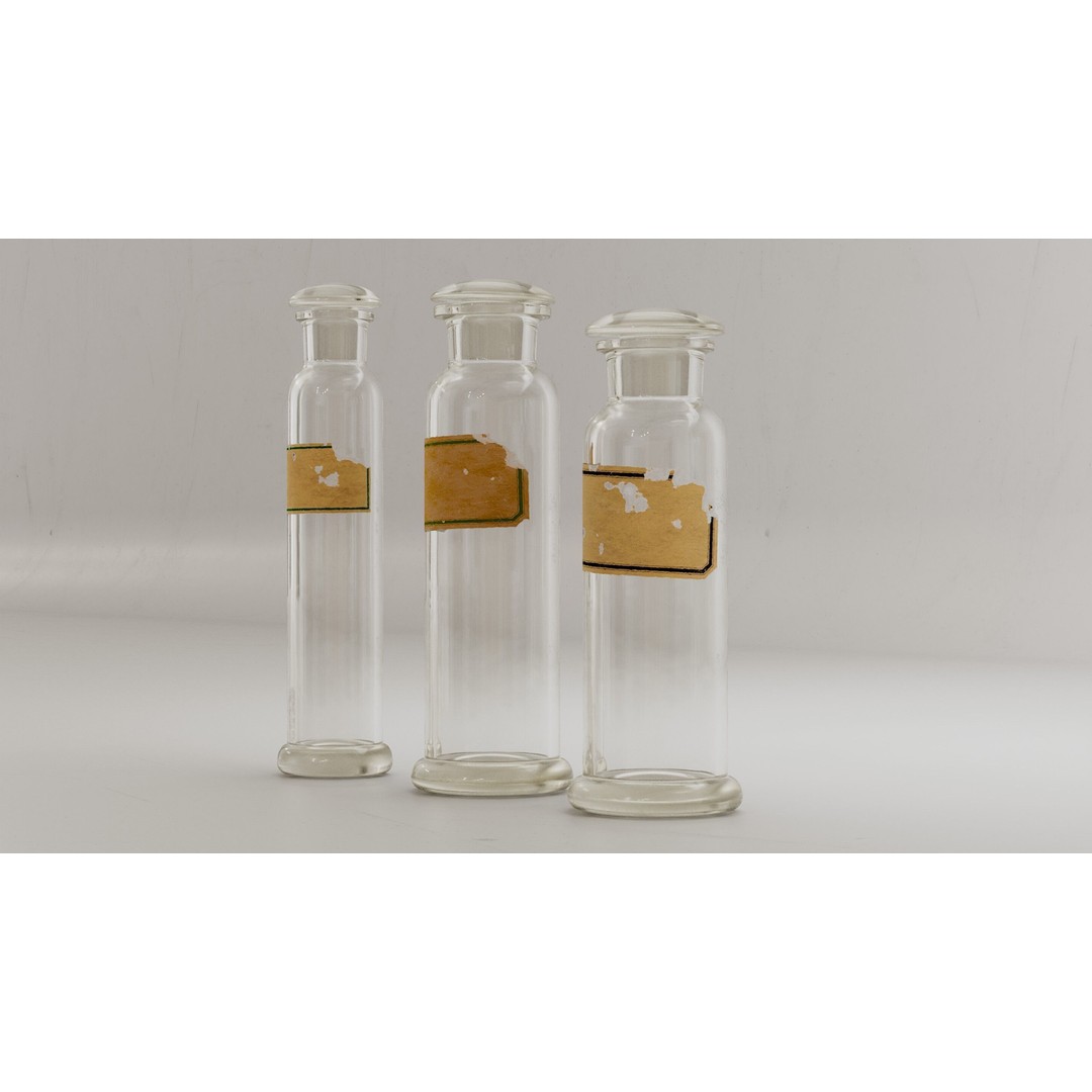 Alchemical Bottles 3D Model – Realistic Lab Set with PBR Textures - View 17