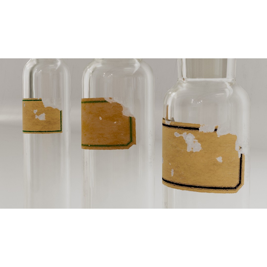 Alchemical Bottles 3D Model – Realistic Lab Set with PBR Textures - View 18