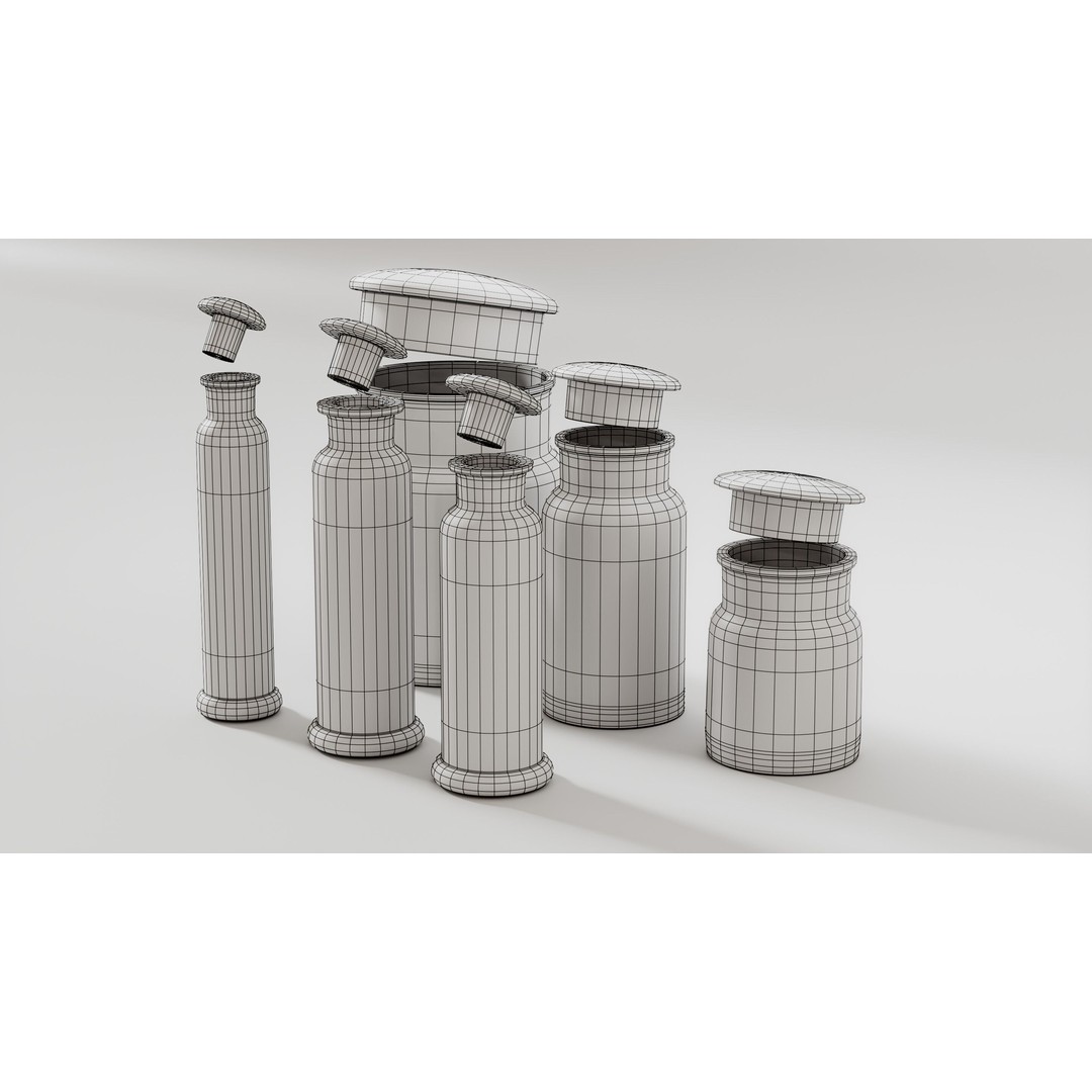 Alchemical Bottles 3D Model – Realistic Lab Set with PBR Textures - View 21