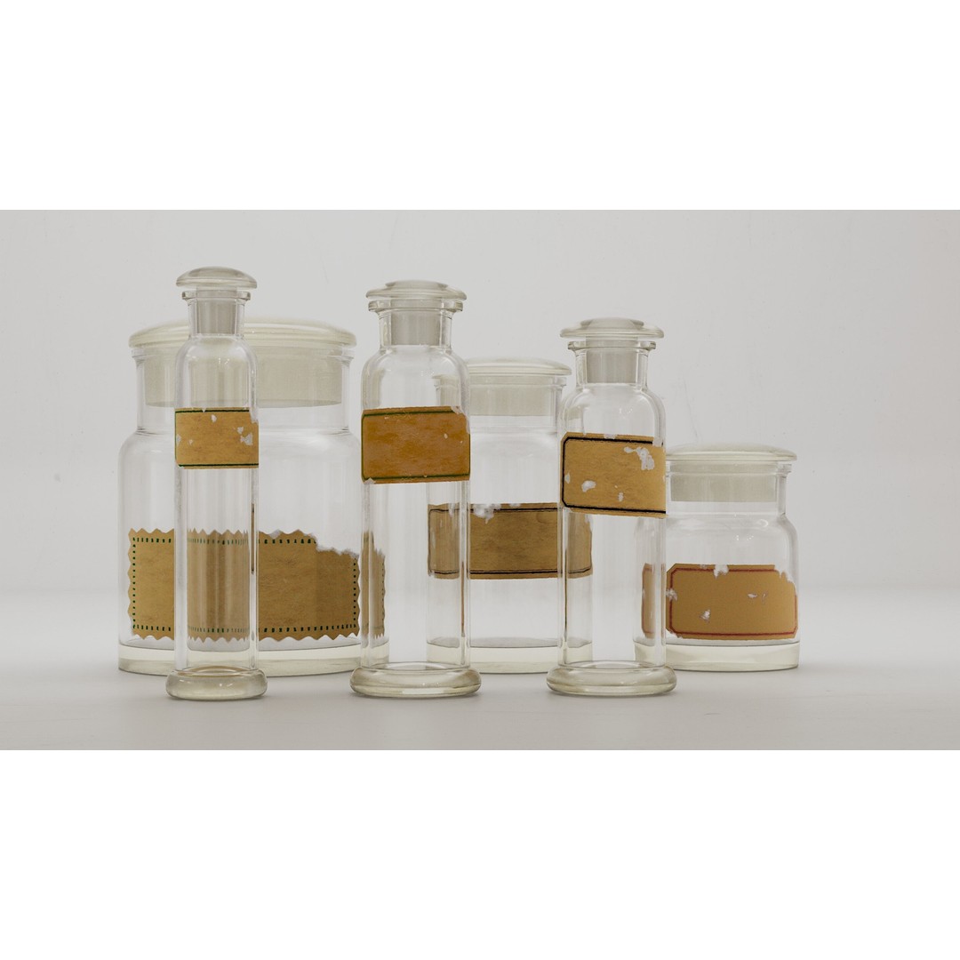 Alchemical Bottles 3D Model – Realistic Lab Set with PBR Textures - View 6