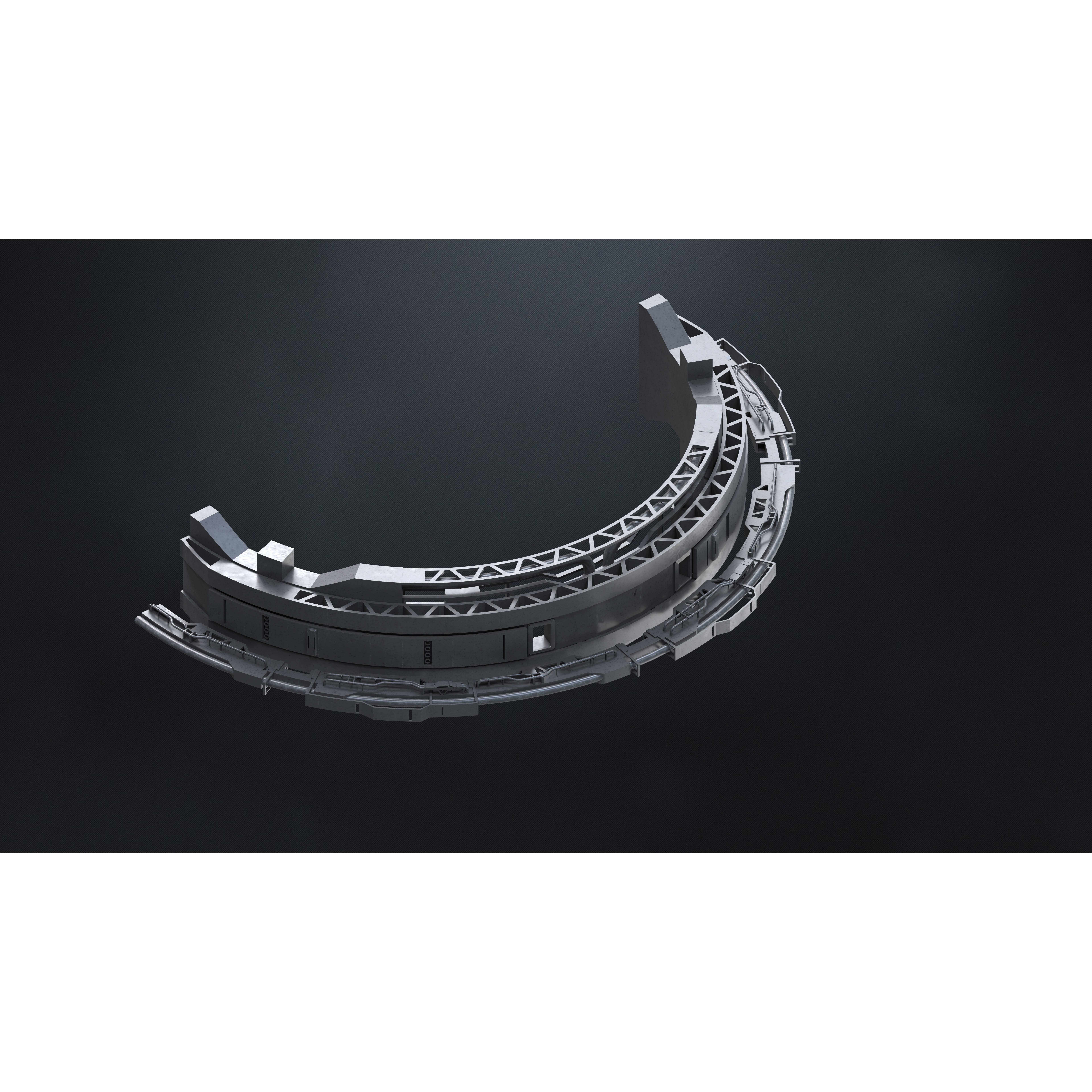 25 SUB-D Megascale Architectural Kitbash Elements - 3D Model - View 19