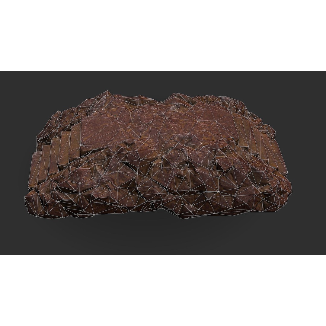Stone Staircase 3D Model – Low Poly PBR Game Asset, FBX, OBJ - View 16