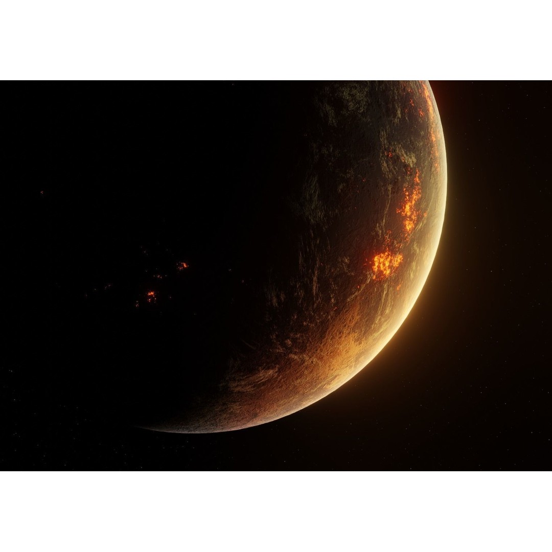 Alien Planet 3D Model – Low Poly Game Asset, FBX, PBR Textures - View 12