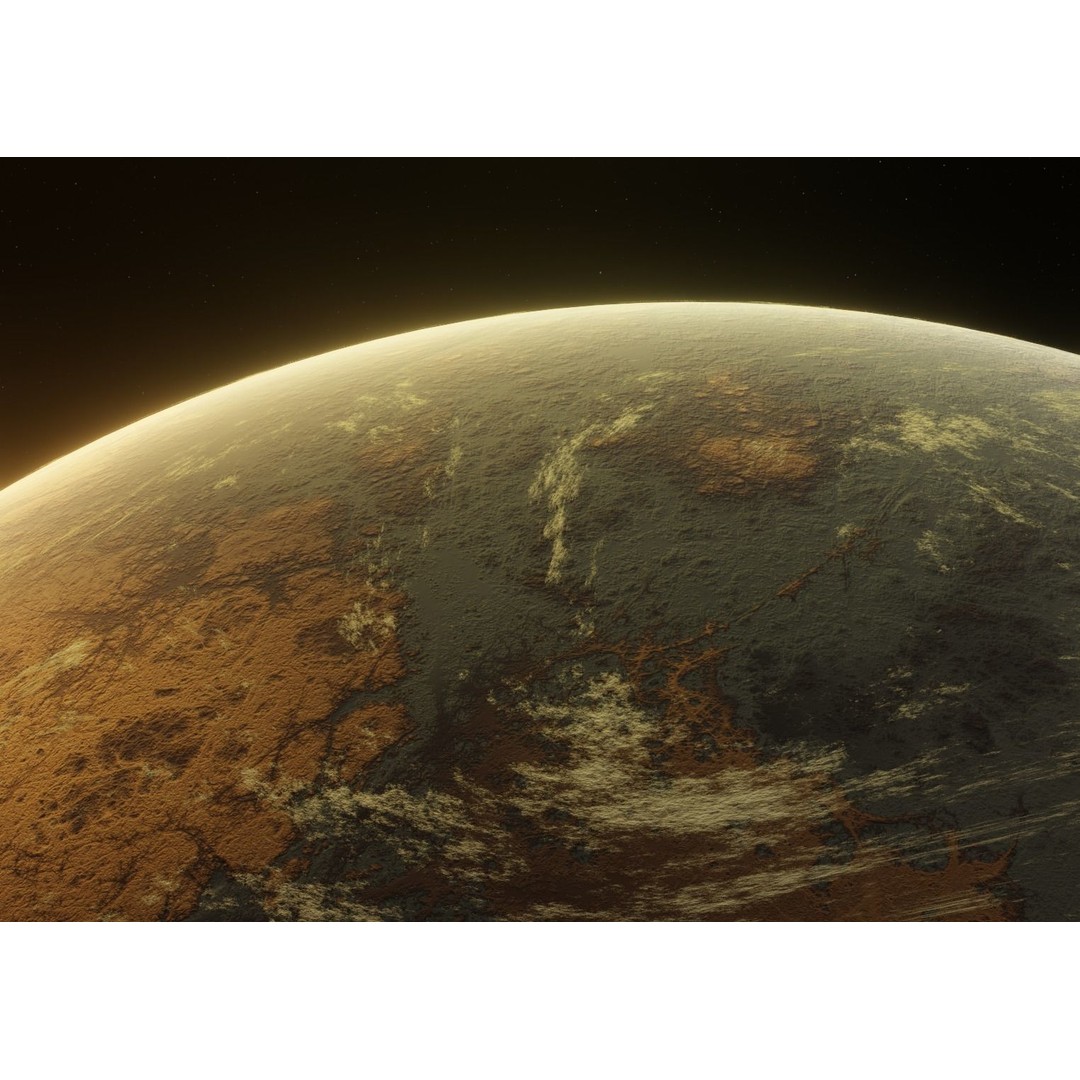 Alien Planet 3D Model – Low Poly Game Asset, FBX, PBR Textures - View 13